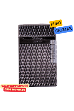 Desing Lighter Siyah Metal Soft Flame Puro Çakmak
