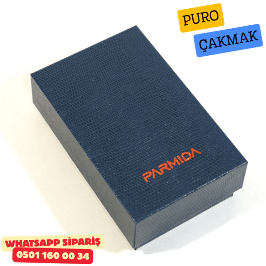 Parmida Gold Desenli Puro Çakmak (Pencereli – Tek Torch)