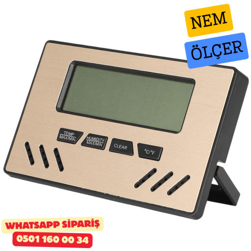 Bakır Dijital Nem Ölçer (Higrometre) – Puro Humidor İçin