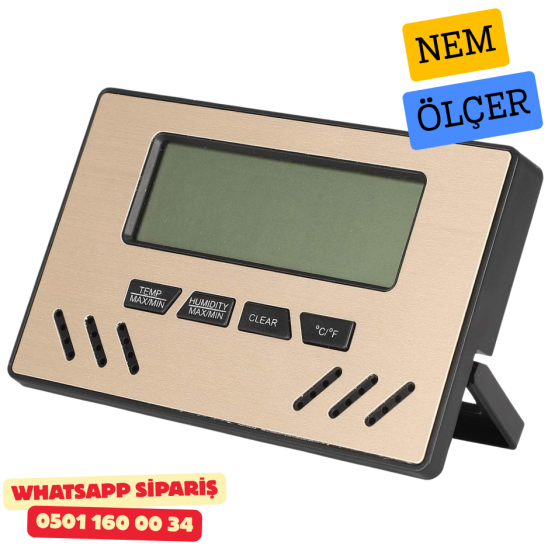 Bakır Dijital Nem Ölçer (Higrometre) – Puro Humidor İçin