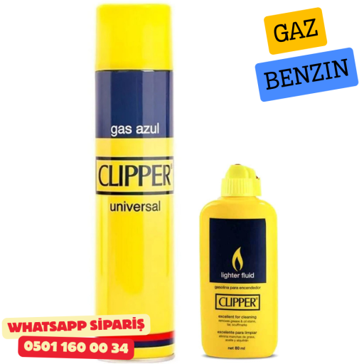 Clipper Çakmak Gazı 250 ml + Benzin Seti 80 ml