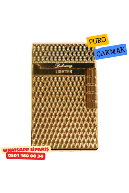 Desing Lighter Gold Metal Soft Flame Puro Çakmak
