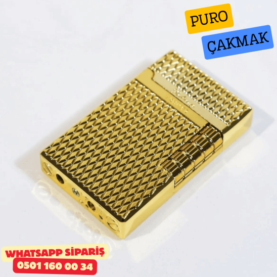 Desing Lighter Gold Metal Soft Flame Puro Çakmak Desing Lighter Gold Metal Soft Flame Puro Çakmak
