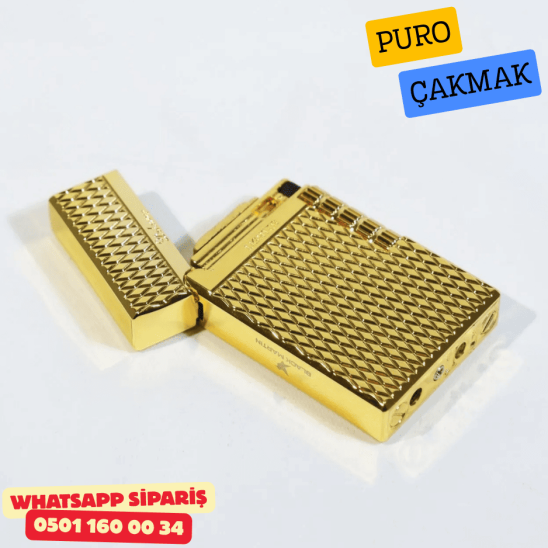 Desing Lighter Gold Metal Soft Flame Puro Çakmak Desing Lighter Gold Metal Soft Flame Puro Çakmak