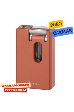 Caseti Paris Kırmızı / Krom Jet Flame Puro Çakmak (V Kesici & Delicili)