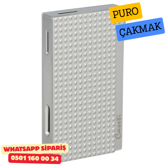 Caseti Paris Mat Gümüş Flat Flame Jet Çakmak