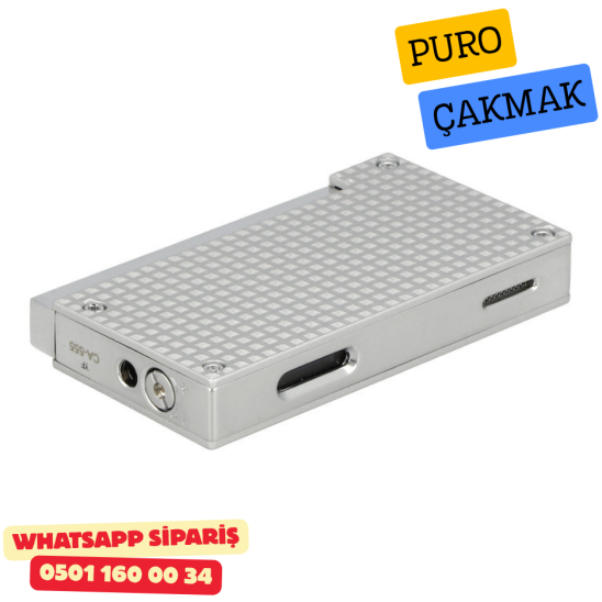 Caseti Paris Mat Gümüş Flat Flame Jet Çakmak