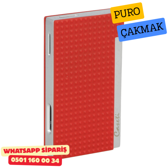 Caseti Paris Mat Kırmızı Flat Flame Jet Çakmak