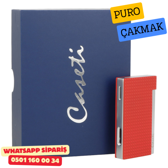 Caseti Paris Mat Kırmızı Flat Flame Jet Çakmak