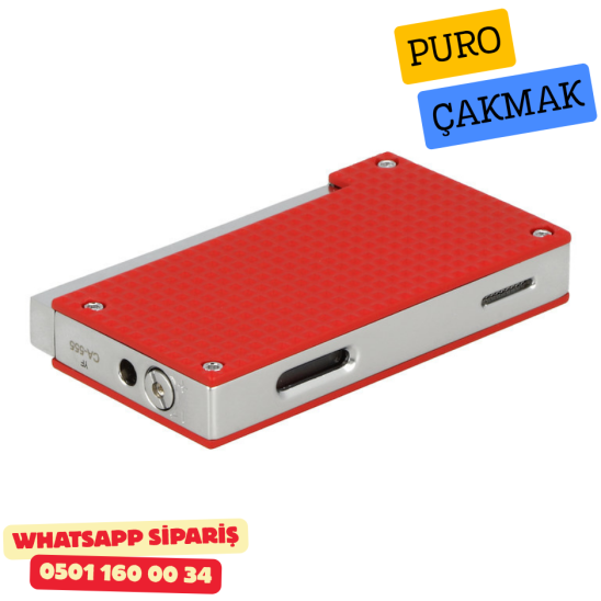 Caseti Paris Mat Kırmızı Flat Flame Jet Çakmak