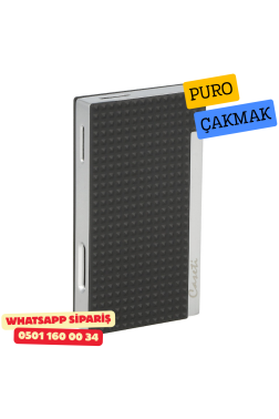 Caseti Paris Mat Siyah Flat Flame Jet Çakmak