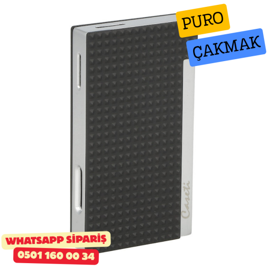 Caseti Paris Mat Siyah Flat Flame Jet Çakmak