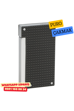 Caseti Paris Mat Siyah Flat Flame Jet Çakmak