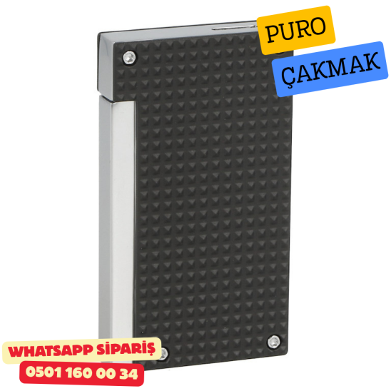 Caseti Paris Mat Siyah Flat Flame Jet Çakmak