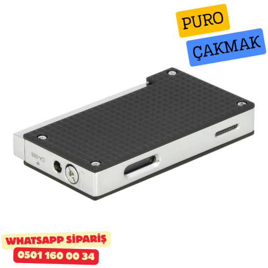 Caseti Paris Mat Siyah Flat Flame Jet Çakmak