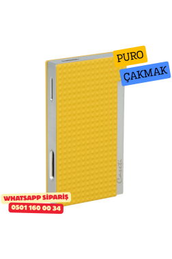 Caseti Paris Mat Sarı Flat Flame Jet Çakmak