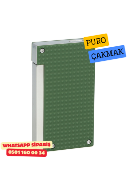 Caseti Paris Mat Yeşil Flat Flame Jet Çakmak