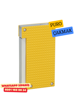 Caseti Paris Mat Sarı Flat Flame Jet Çakmak