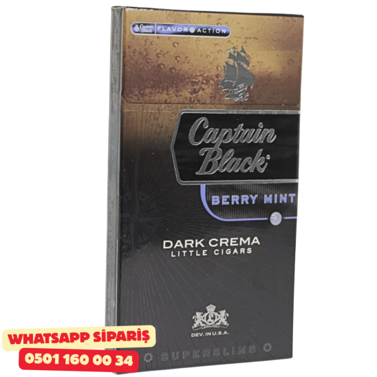 Captain Black Berry Mint SüperSlims ( Dark Crema ) Sigara x10 Paket