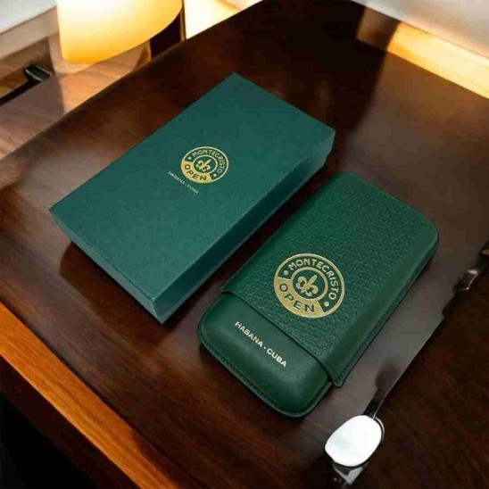 MonteCristo Open Deri Puro Kılıfı 3lü Yeşil (64Ring)