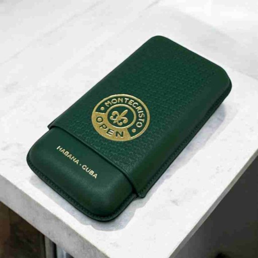 MonteCristo Open Deri Puro Kılıfı 3lü Yeşil (64Ring)