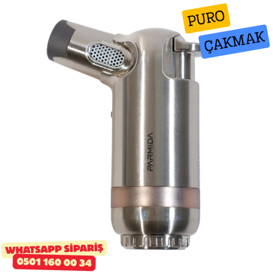 Parmida 3 Torch Metal Puro Çakmak – Silver