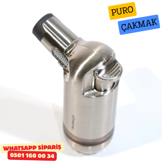 Parmida 3 Torch Metal Puro Çakmak – Silver