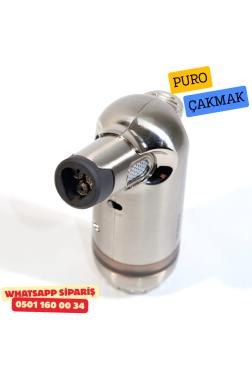 Parmida 3 Torch Metal Puro Çakmak – Silver