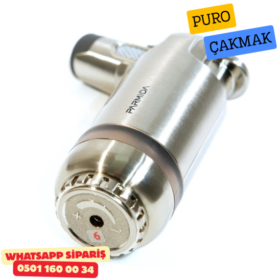 Parmida 3 Torch Metal Puro Çakmak – Silver