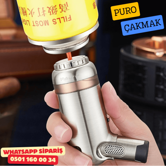 Parmida 3 Torch Metal Puro Çakmak – Silver