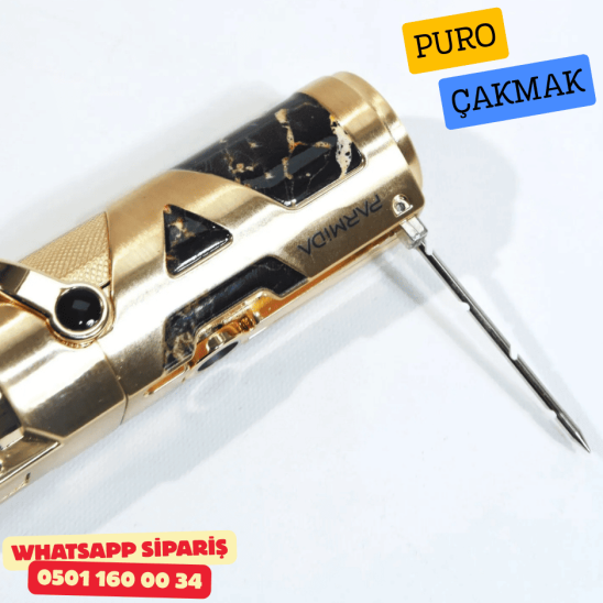 Parmida Gold Marble 1 Torch Delicili Puro Çakmak