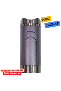 Parmida 3 Torch Pürmüz Gunmetal Masa Tipi Puro Çakmağı