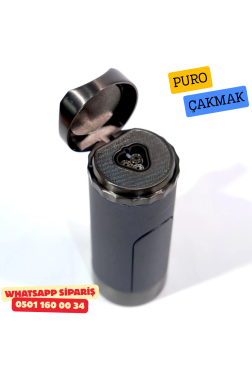 Parmida 3 Torch Pürmüz Gunmetal Masa Tipi Puro Çakmağı