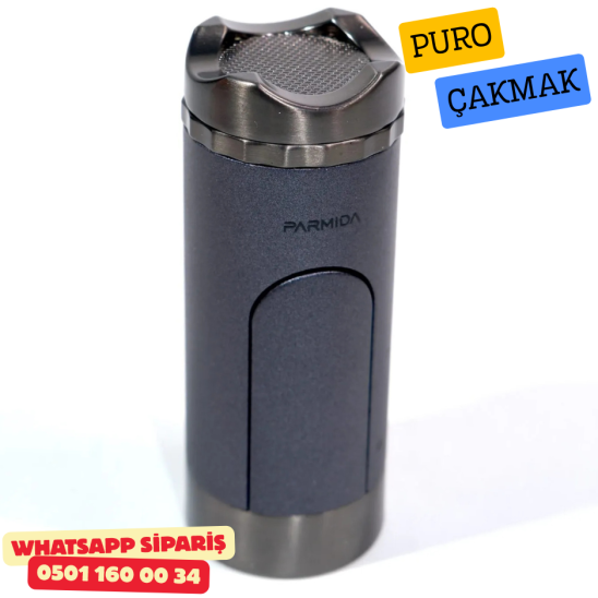 Parmida 3 Torch Pürmüz Gunmetal Masa Tipi Puro Çakmağı Parmida 3 Torch Pürmüz Gunmetal Masa Tipi Puro Çakmağı