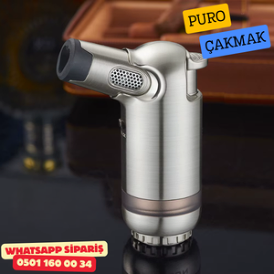 Parmida 3 Torch Metal Puro Çakmak – Silver