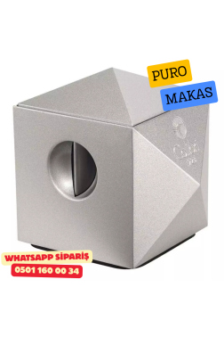 Colibri Quasar Gümüş Masaüstü Çift Fonksiyonlu Puro Kesici