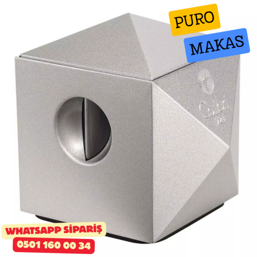 Colibri Quasar Gümüş Masaüstü Çift Fonksiyonlu Puro Kesici