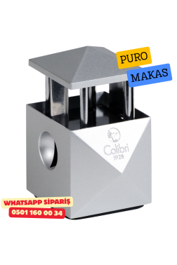Colibri Quasar Gümüş Masaüstü Çift Fonksiyonlu Puro Kesici