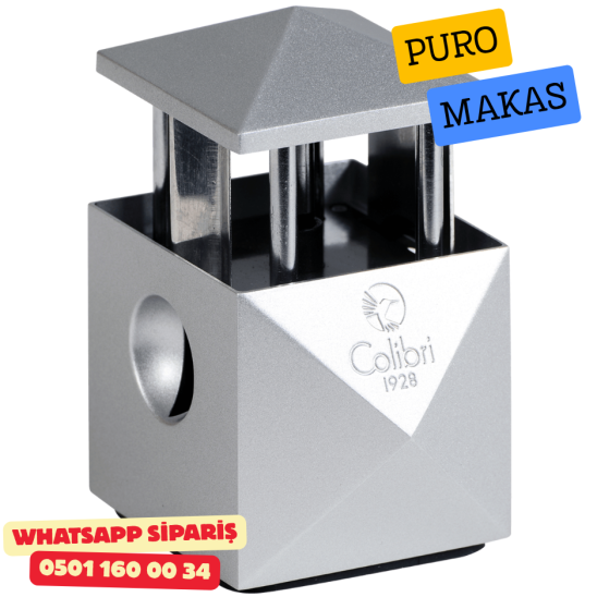 Colibri Quasar Gümüş Masaüstü Çift Fonksiyonlu Puro Kesici Colibri Quasar Gümüş Masaüstü Çift Fonksiyonlu Puro Kesici