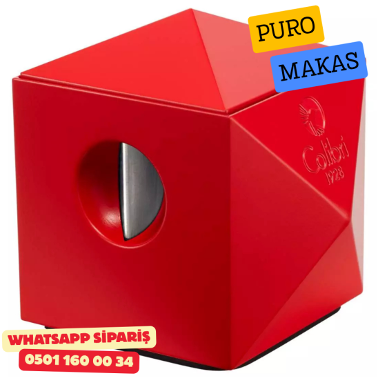 Colibri Quasar Kırmızı Masaüstü Çift Fonksiyonlu Puro Kesici