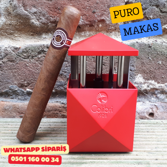 Colibri Quasar Kırmızı Masaüstü Çift Fonksiyonlu Puro Kesici