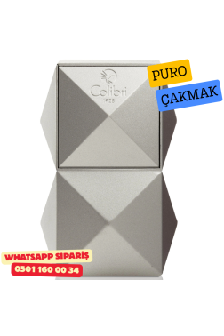 Colibri Quasar Gümüş Masaüstü Üçlü Jet Alevli Puro Çakmağı