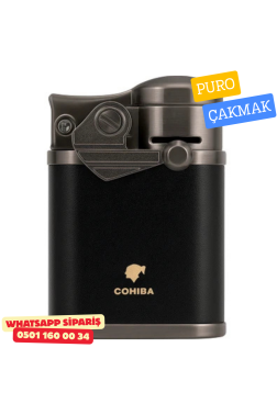 Cohiba Quad Torch Jet Alevli Puro Çakmağı – Siyah