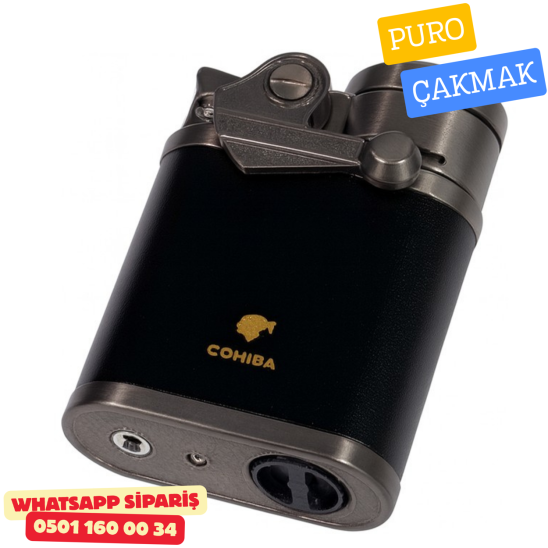 Cohiba Quad Torch Jet Alevli Puro Çakmağı – Siyah