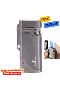 Black Martin Çift Torch Metal Puro Çakmak