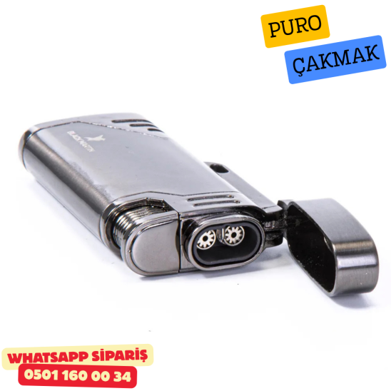 Black Martin Çift Torch Metal Puro Çakmak Black Martin Çift Torch Metal Puro Çakmak