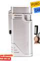 Black Martin Silver Çift Torch Metal Puro Çakmak Black Martin Silver Çift Torch Metal Puro Çakmak