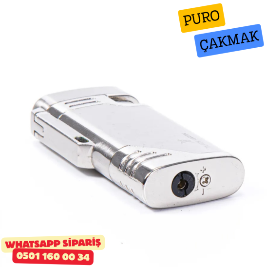Black Martin Silver Çift Torch Metal Puro Çakmak Black Martin Silver Çift Torch Metal Puro Çakmak