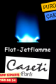 Caseti Paris Flat Gri-Bej Mat / Gümüş Tek Jet Alevli Çakmak