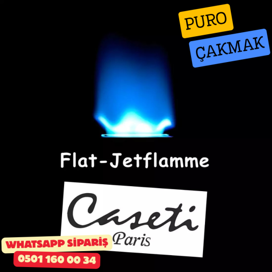 Caseti Paris Flat Mor Mat / Gümüş Tek Jet Alevli Çakmak